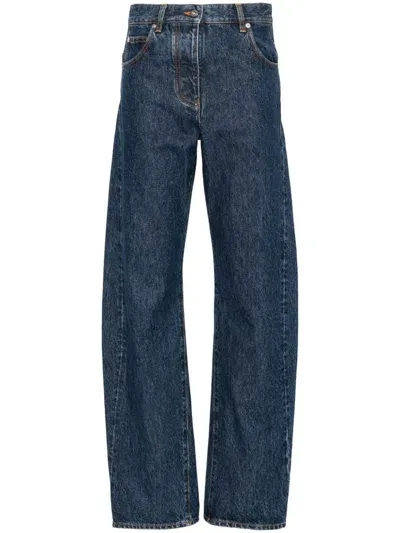 Ferragamo High-rise Tapered Jeans In Blue