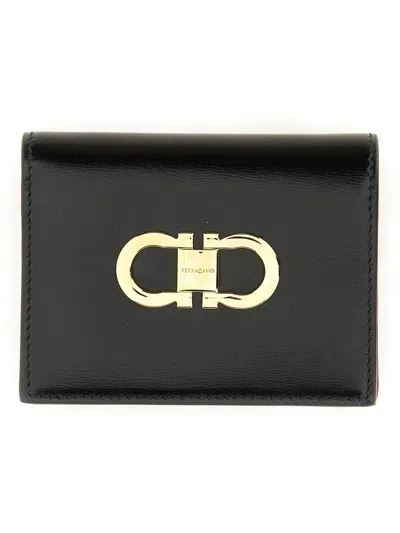 Ferragamo "hooks" Wallet In Black