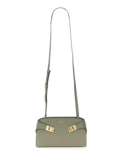 Ferragamo "hug" Shoulder Bag In Green