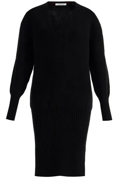 Ferragamo Knit Midi Dress In Seven In Multicolor