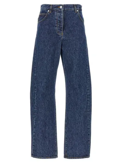 Ferragamo Marmorizzato Jeans In Blue