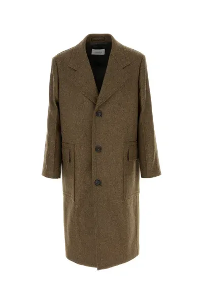 Ferragamo Military Coat-48 Nd Salvatore  Male In Brown