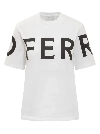 Ferragamo Salvatore  Manifesto T-shirt In White