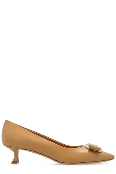 Ferragamo Salvatore  New Vara Slip In Beige