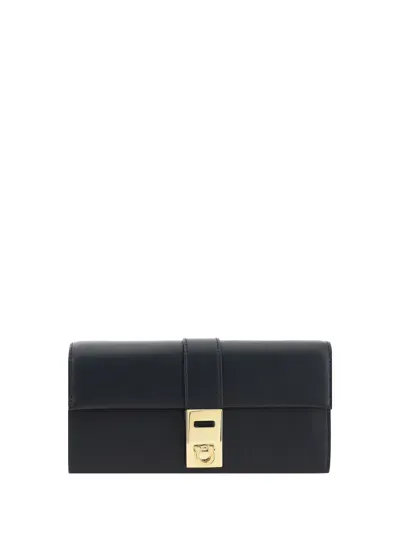 Ferragamo Shoulder Wallet In Black