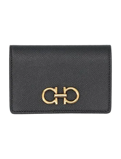 Ferragamo The Gancini Wallet In Black