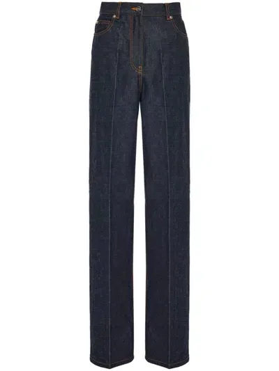 Ferragamo Trousers In Navy