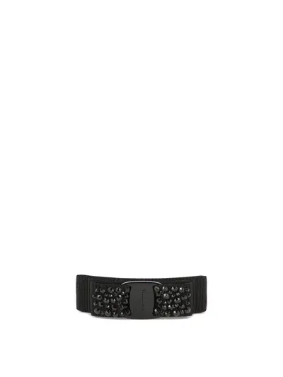 Ferragamo Vara Swarovski Hair Accessories Black