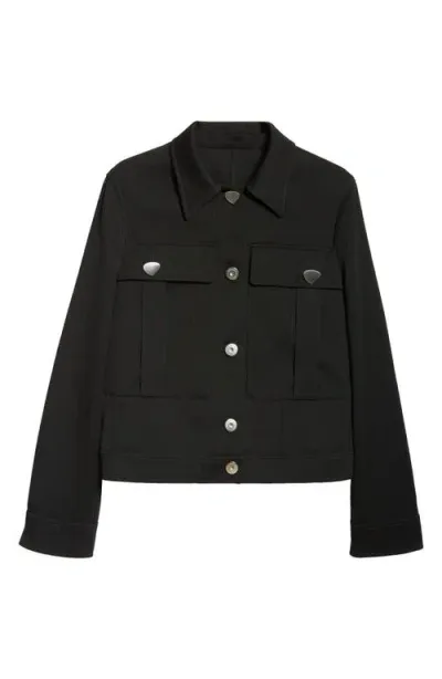 Ferragamo Virgin Wool Jacket In Nero