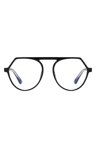 Fifth & Ninth Carter 53mm Round Blue Light Blocking Glasses In White