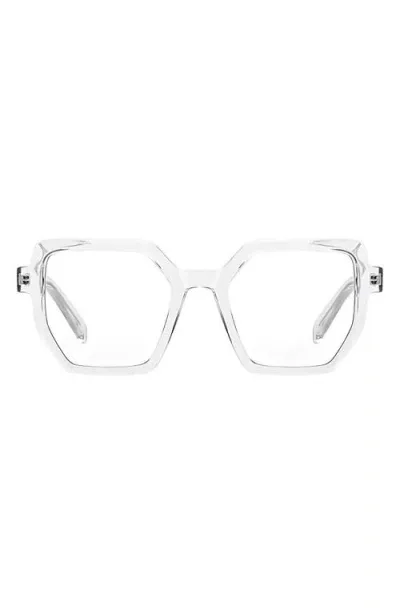 Fifth & Ninth Monroe 48mm Square Blue Light Blocking Glasses In White