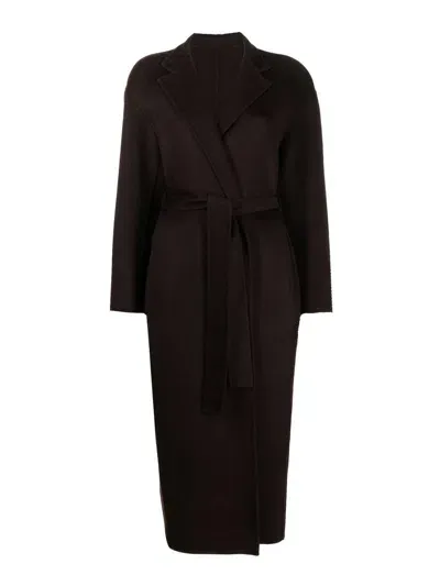 Filippa K Alexa Wool And Cashmere Blend Coat In Dark Brown