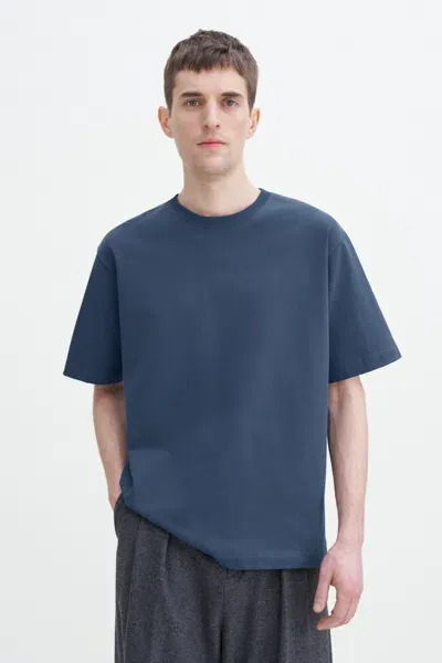 Filippa K Heavy Crewneck Tee In Blue