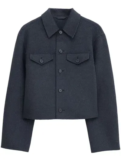 Filippa K Short Wool Cashmere Jacket In Grey