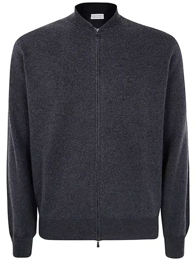 Filippo De Laurentiis Cashmere Wool Fullzip Bomber In Grey