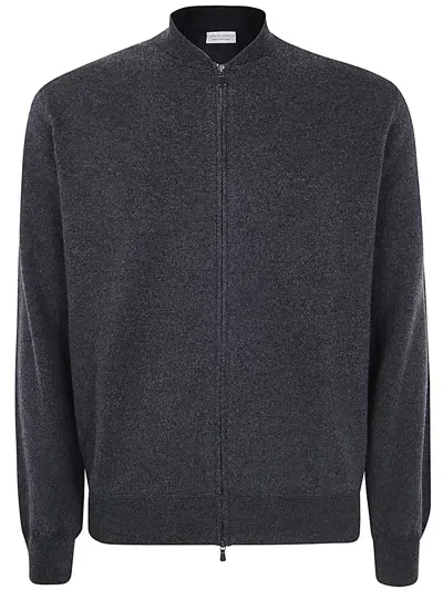 Filippo De Laurentiis Cashmere Wool Fullzip Bomber Jacket Clothing In Grey