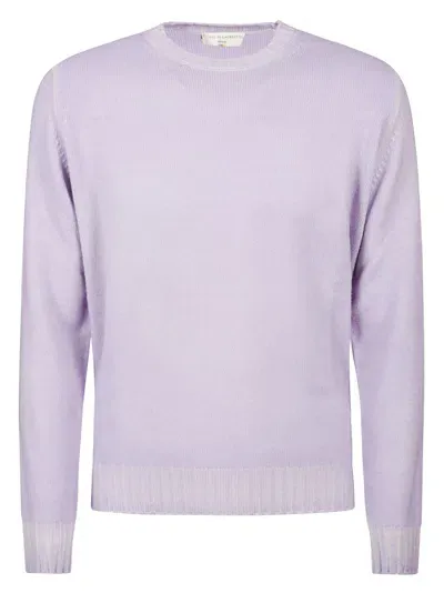 Filippo De Laurentiis Crewneck Wool Cashmere In Light Purple