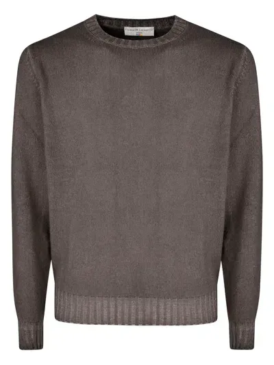 Filippo De Laurentiis Crewneck Wool Cashmere In Brown