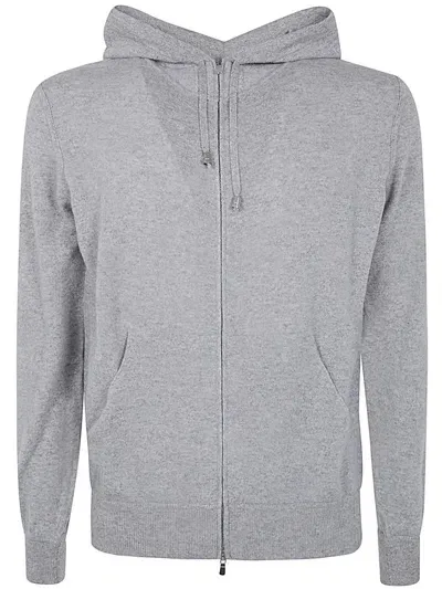 Filippo De Laurentiis Long Sleeves Cashmere Wool Full Zipper Hoodie Clothing In White