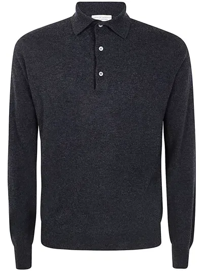 Filippo De Laurentiis Long Sleeves Cashmere Wool Polo Neck In Grey