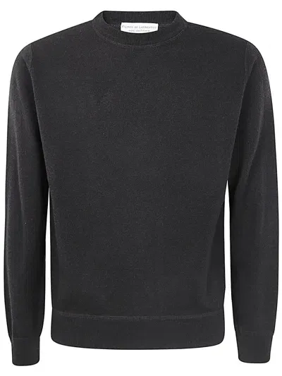 Filippo De Laurentiis Long Sleeves Cashmere Wool Round Neck Sweatshirt Clothing In Brown