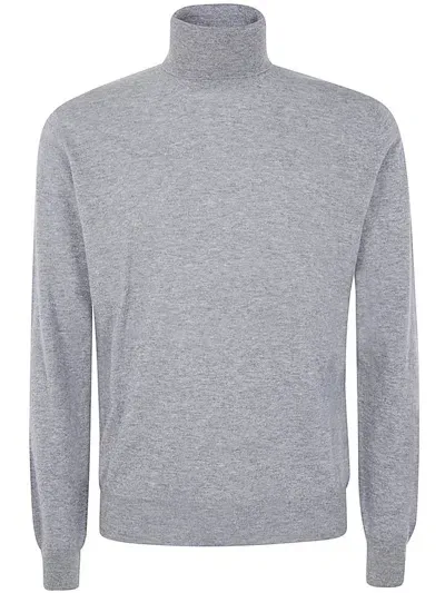 Filippo De Laurentiis Long Sleeves Cashmere Wool Turtleneck Clothing In Grey