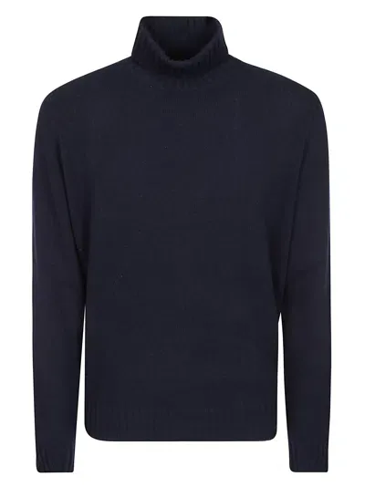 Filippo De Laurentiis Turtleneck Wool Cashmere In Dark Blue