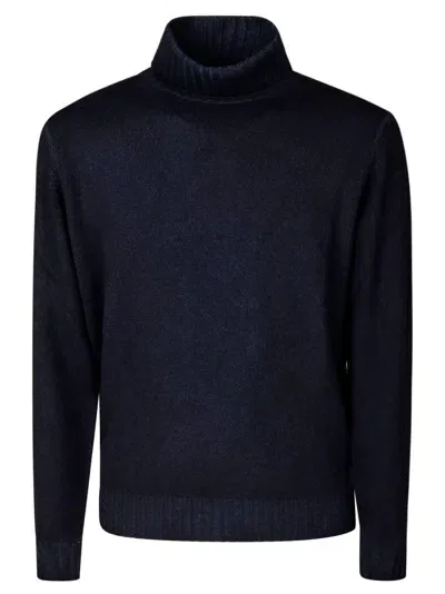 Filippo De Laurentiis Turtleneck Wool Cashmere In Blue