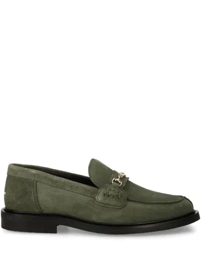 Filling Pieces Leather Loafers In Green