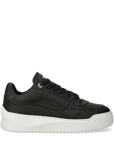 Filling Pieces Perforated-detailing Trainers In Black