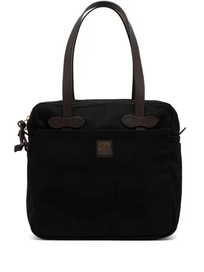 Filson Logo-patch Tote Bag In Black