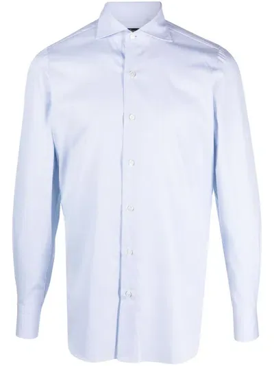 Finamore Light Blue Cotton Shirt