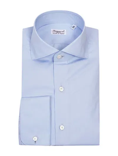 Finamore Seattle Plain Shirt In Blue