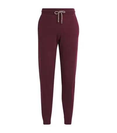 Fioroni Cashmere Cashmere Sweatpants In Burgundy