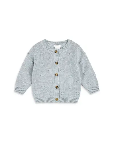 Firsts By Petit Lem Girls' Bobble Knit Cardigan Sweater - Baby In Light Blue