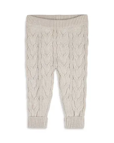 Firsts By Petit Lem Unisex Creme Sweater Knit Leggings - Baby In Beige