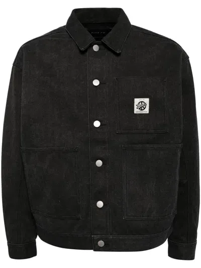 Five Cm Denim Shirt Jacket In Black