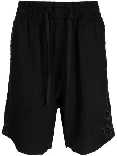 Five Cm Embroidered-detailed Shorts In Black