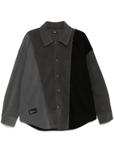 Five Cm Fleece Shirt In Black