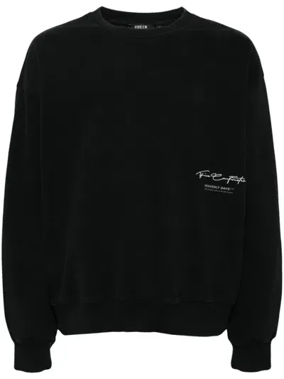 Five Cm Logo-print Cotton-blend Sweatshirt In Black