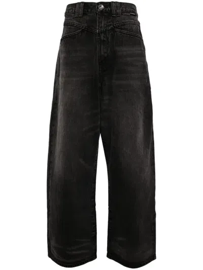 Five Cm Straight-leg Jeans In Black