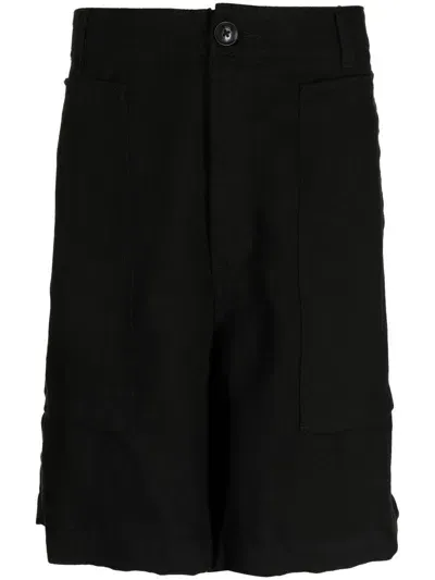 Five Cm Straight-leg Shorts In Black