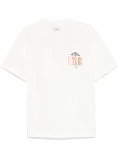 Flâneur Logo-print T-shirt In White