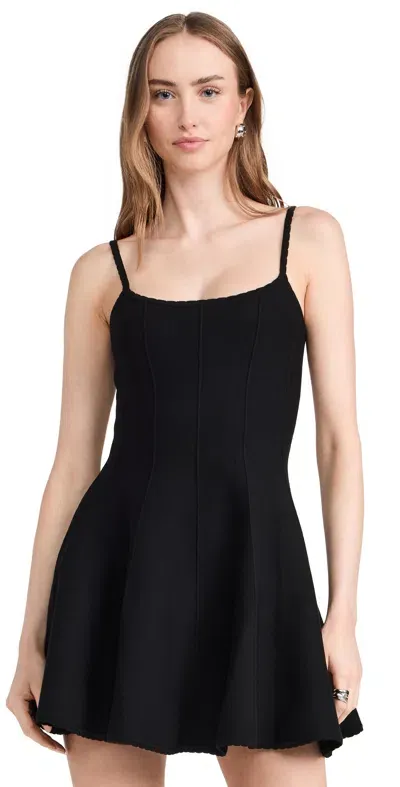 Fleur Du Mal Flared Corset Dress In Black