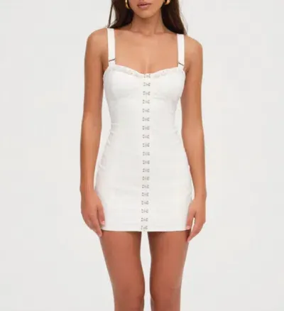 For Love & Lemons Tilly Mini Dress In White