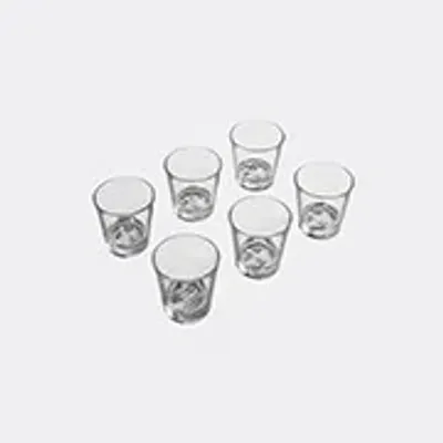 Fornasetti Glassware Black Uni In White