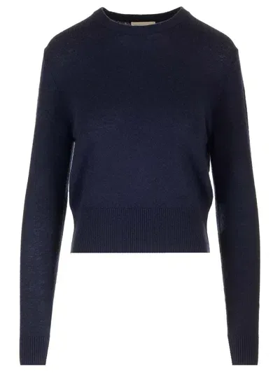 Forte Forte Cashmere Wool Gauze Sweater In Blue