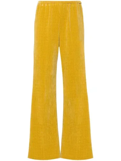 Forte Forte Corduroy Flared Trousers In Yellow