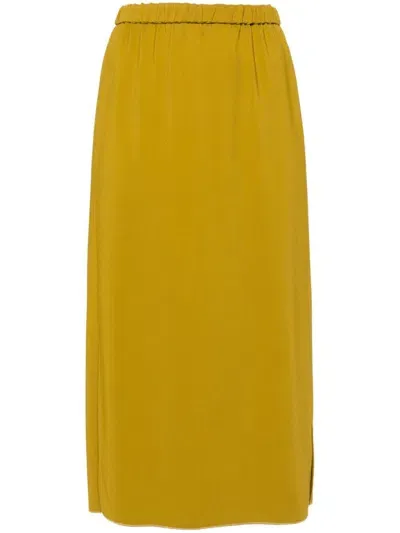 Forte Forte Crepe-cady Pencil Skirt In Yellow