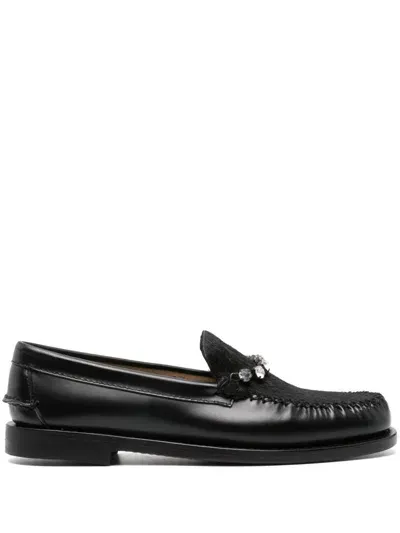 Forte Forte Crystal-embellished Loafers In Black